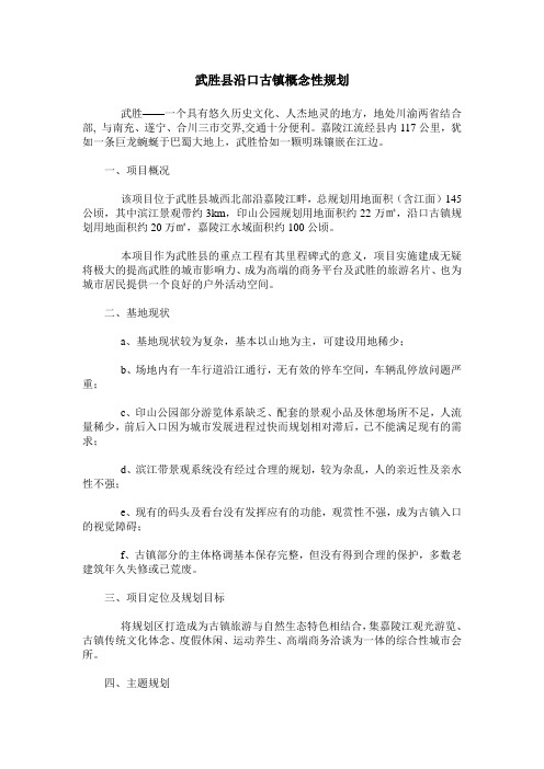 武胜县沿口古镇概念性规划