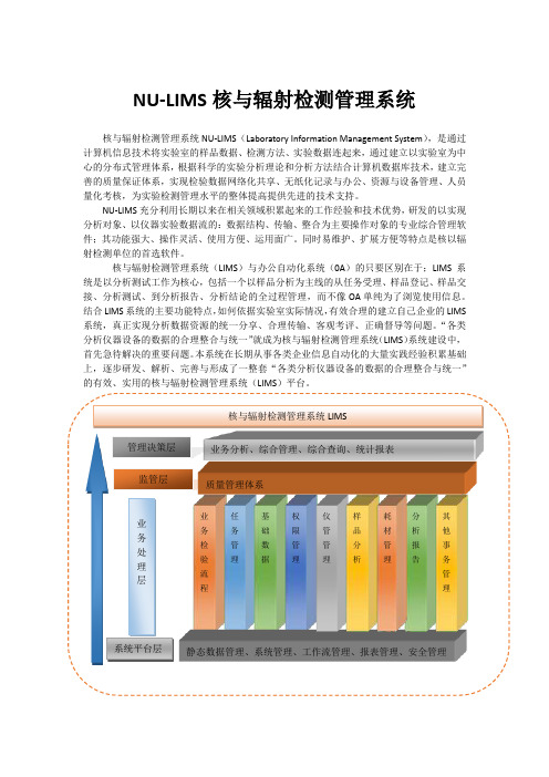 nu-lims核与辐射检测管理系统