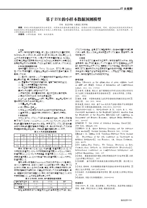 基于RVM的小样本数据预测模型