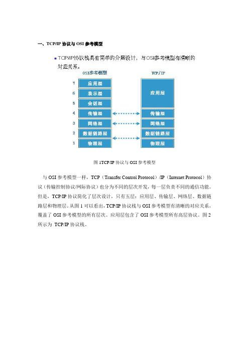 TCP IP模型及OSI参考模型