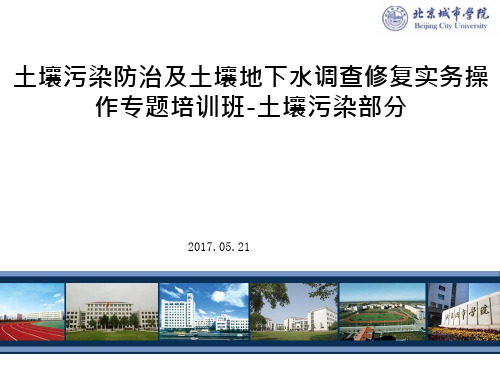 土壤污染防治及土壤地下水调查修复——土壤污染部分