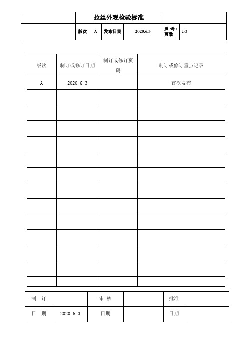 11-拉丝外观检验标准