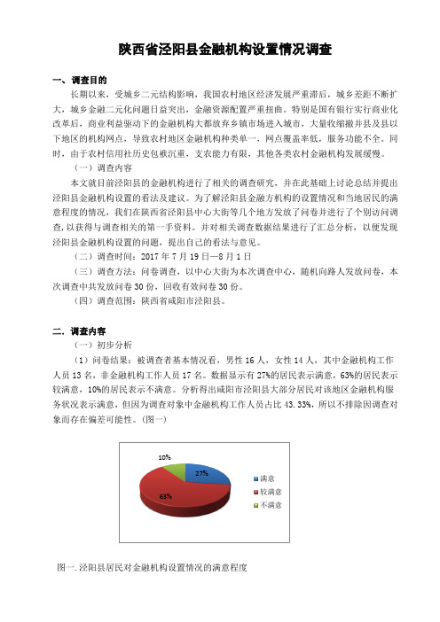 关于泾阳县农村小额信贷现状调查报告