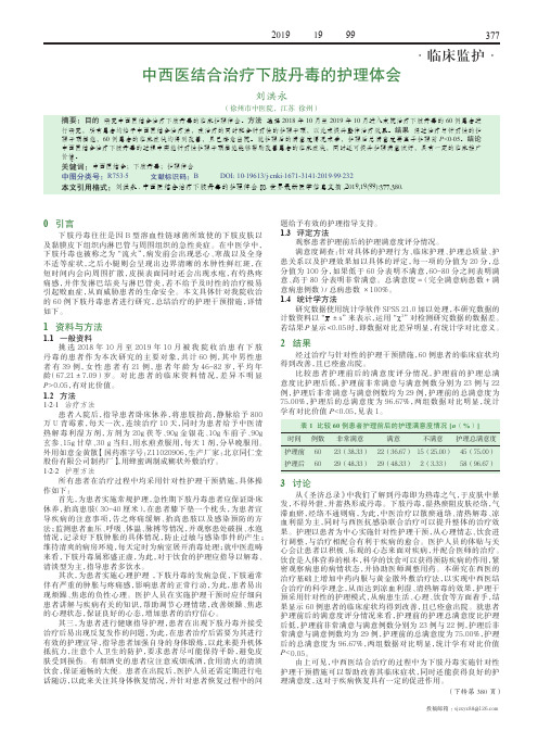 中西医结合治疗下肢丹毒的护理体会