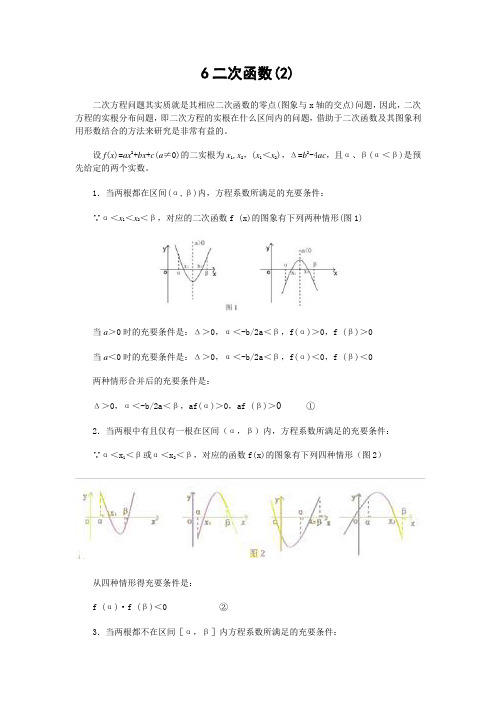 高中数学竞赛专题精讲6二次函数(含答案)