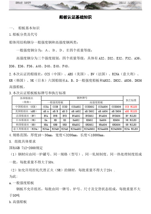 船板认证基础知识