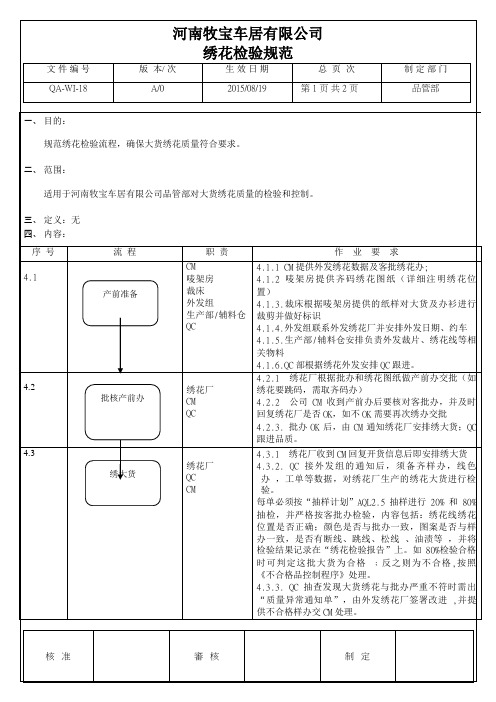 QA-WI-18绣花检验规范.