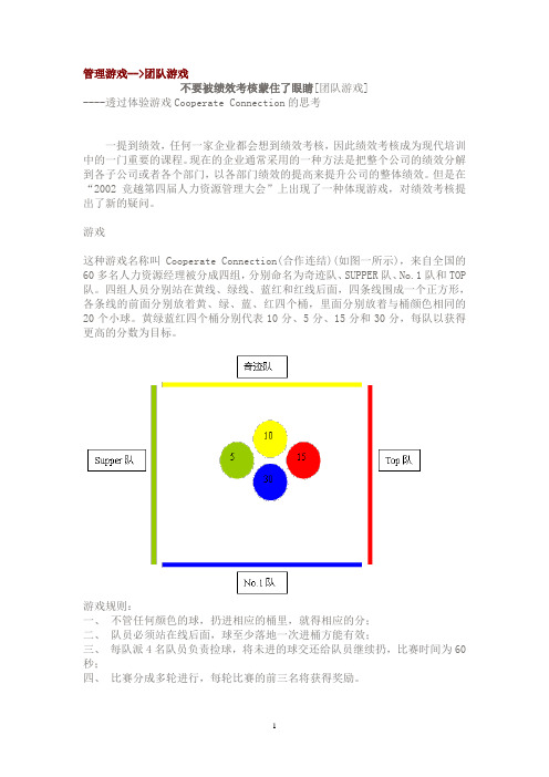 绩效管理—团队游戏汇总