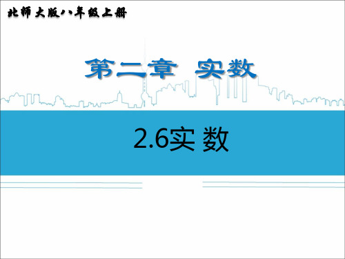 北师大版八年级数学上册2.6实数课件