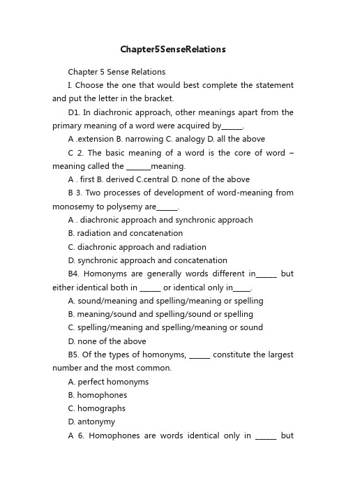 Chapter5SenseRelations