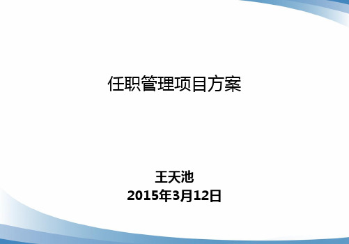 任职资格项目方案