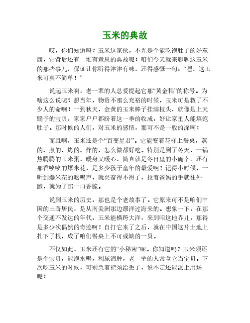 关于玉米的典故