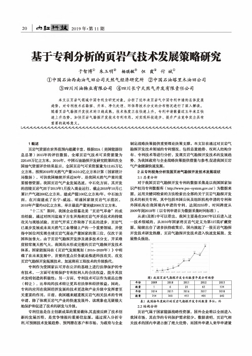 基于专利分析的页岩气技术发展策略研究