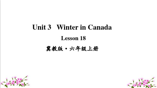 冀教版英语六年级上册Lesson 18精品课件