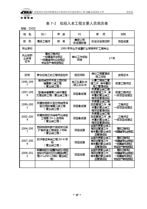 投标文件-示例