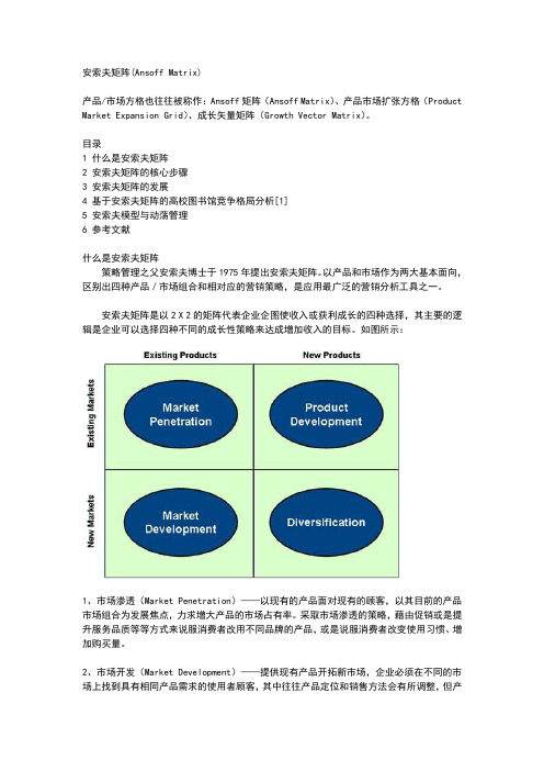 安索夫矩阵AnsoffMatrix