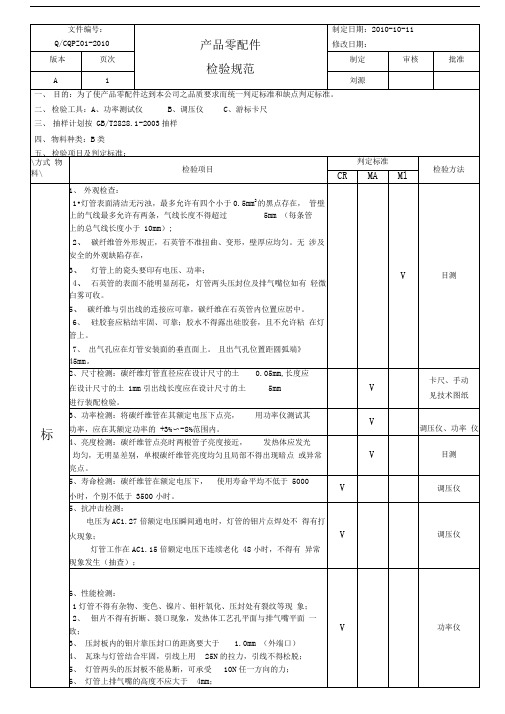 碳纤维管检测标准