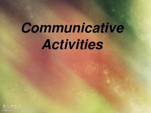 communicative activities