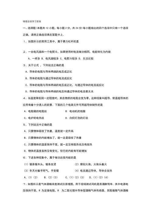 物理全效学习答案