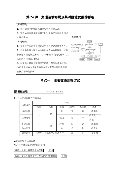 2020版高考地理新导学大一轮湘教版讲义:必修Ⅱ第三章区域产业活动第24讲含解析