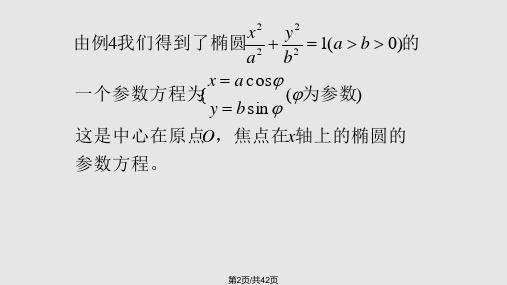 圆锥曲线的参数方程