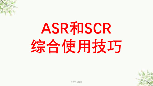 ACR和SCR综合使用技巧课件