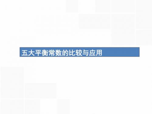 2019版高考化学第一轮复习 第八单元 水溶液中的离子平衡 高考热点题型8 五大平衡常数的比较与应用