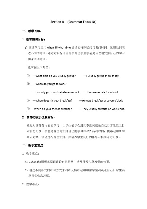 初中英语人教版七年级下册unit2.grammar-focus