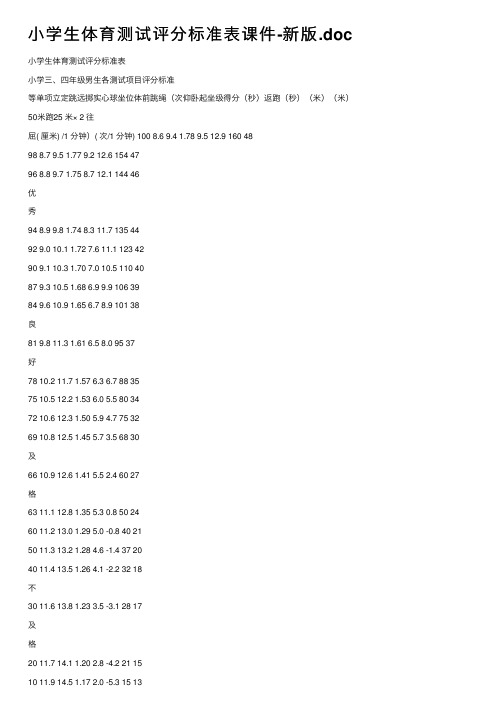小学生体育测试评分标准表课件-新版.doc