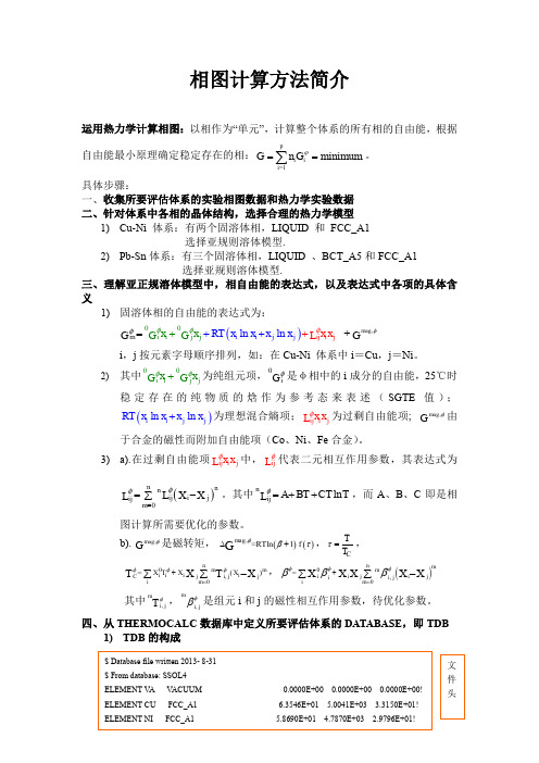 相图计算方法介绍