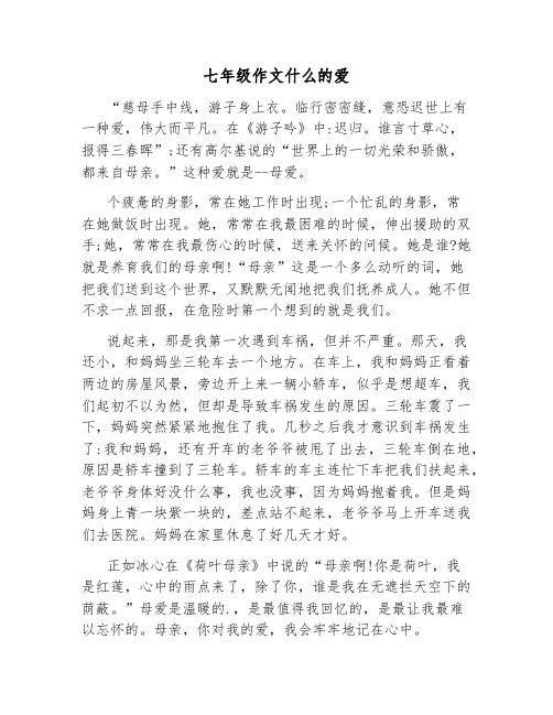 七年级作文什么的爱