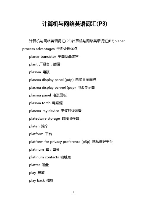计算机与网络英语词汇(P3)
