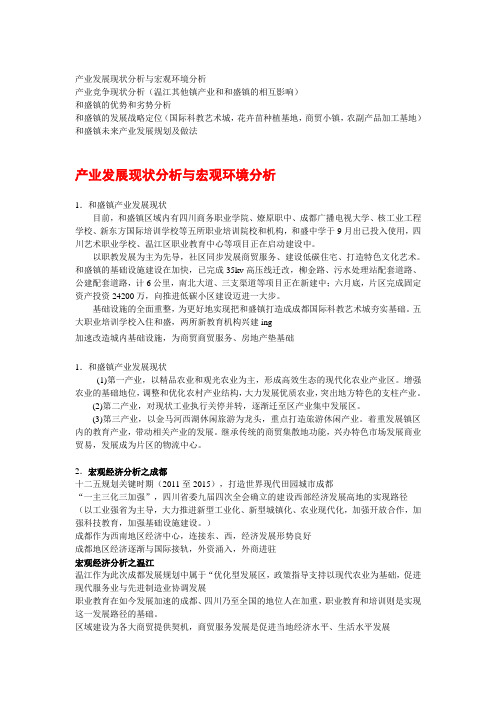 产业发展现状分析与宏观环境分析