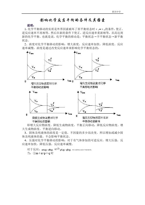 化学：影响化学反应平衡的因素及其条件