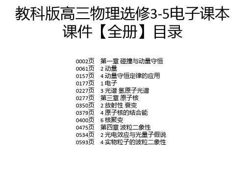 教科版高三物理选修3-5电子课本课件【全册】