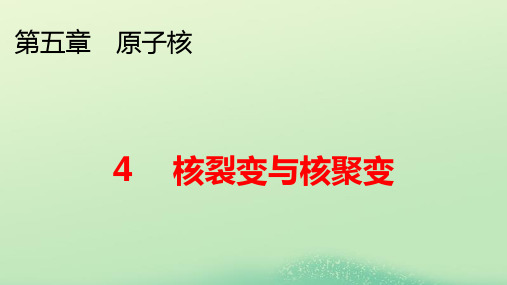 新教材高中物理第五章原子核4核裂变与核聚变pptx课件新人教版选择性必修第三册