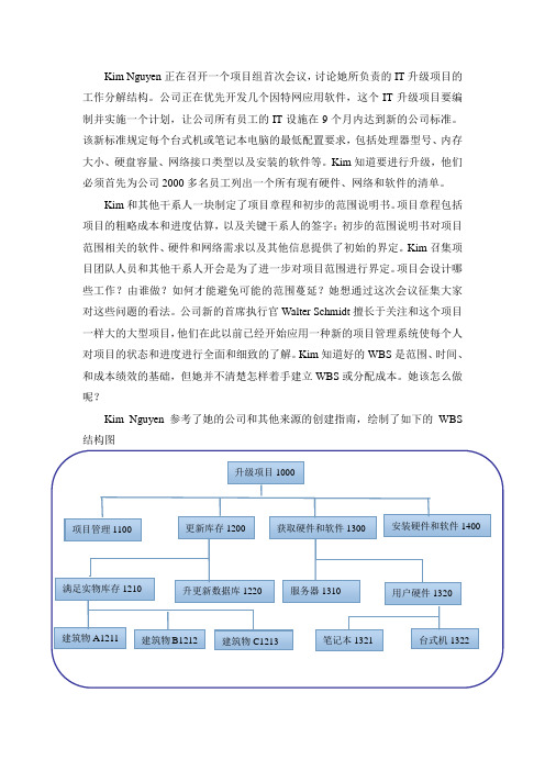 IT项目管理工作分解结构图