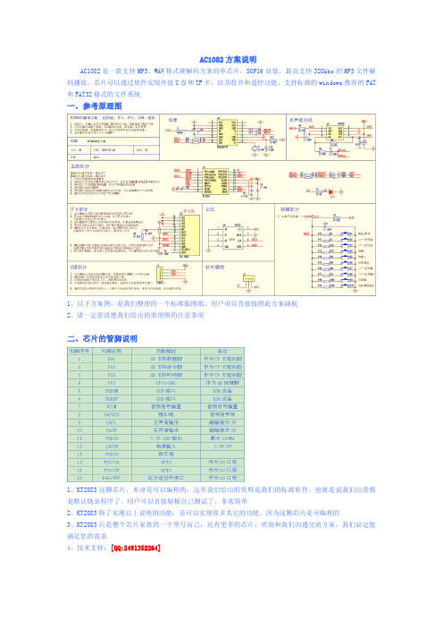 AC1082杰理MP3芯片ic方案详细介绍