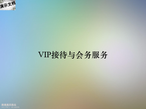 VIP接待与会务服务