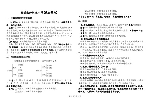 初一数学-有理数知识点(最全最细)