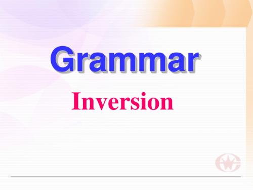 B5 unit 4 Grammar(倒装)