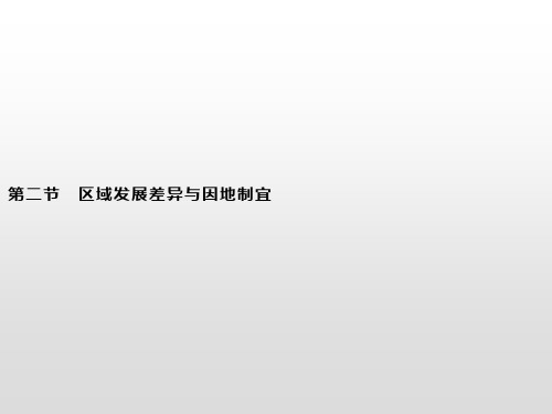 高中地理湘教版2019选修二公开课第二节 区域发展差异与因地制宜