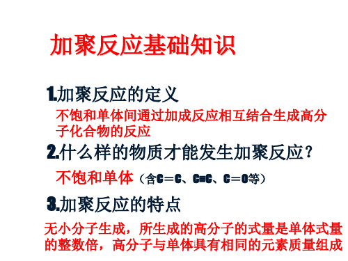 加聚反应和缩聚反应  ppt课件