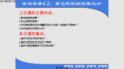 盒形件的拉深PPT课件