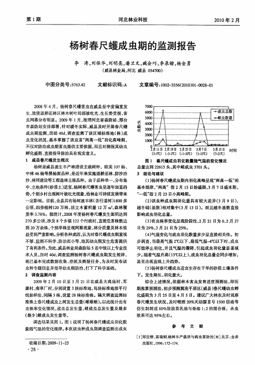 杨树春尺蠖成虫期的监测报告