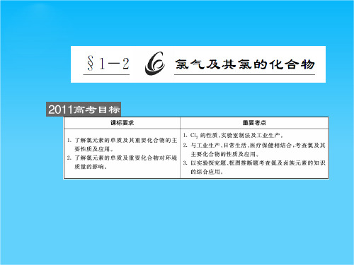 高考化学总复习课件1.2氯气及其氯的化合物(鲁科版)