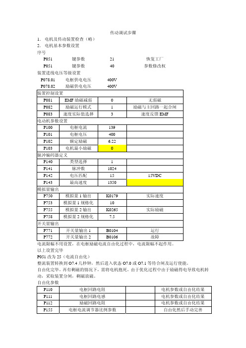 SIEMENS_6RA70传动调试步骤