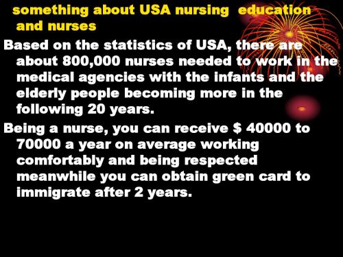 something about USA nurse and nursing education