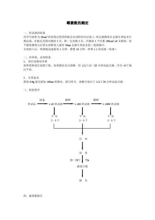 霉菌数的测定