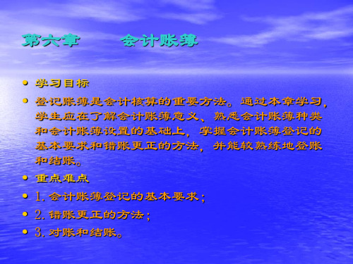 第六章会计账簿